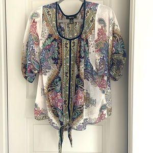 Colorful shirt, blouse, style and Company size medium, delicate fabric